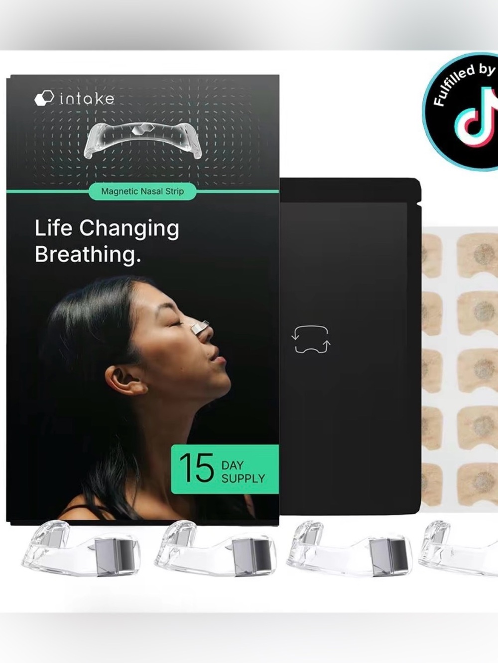 NEW Intake breathing magnetic nasal strip starter kit 15 day supply